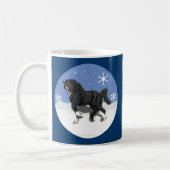 Pfeiler-PonyStallion Trottensschwarzer Waliser Kaffeetasse (Links)