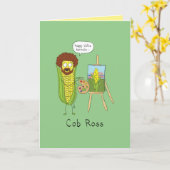 Pfeiler Ross - blöde Künstler-Wortspiel-Gruß-Karte Karte (Gelbe Blume)