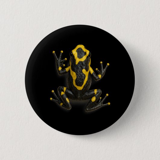 Pfeilgiftfrosch-Kletterdesign Realistischer Dschun Button (Vorderseite)