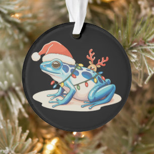 Pfeilgiftfrosch Weihnachtsmann Hut Weihnachtsbeleu Ornament