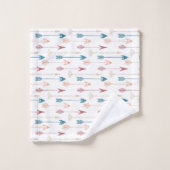 Pfeilmuster Badhandtuch Set (Waschlappen)