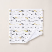 Pfeilmuster Badhandtuch Set (Waschlappen)