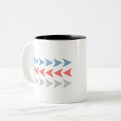 Pfeilmuster Zweifarbige Tasse (Vorderseite Links)