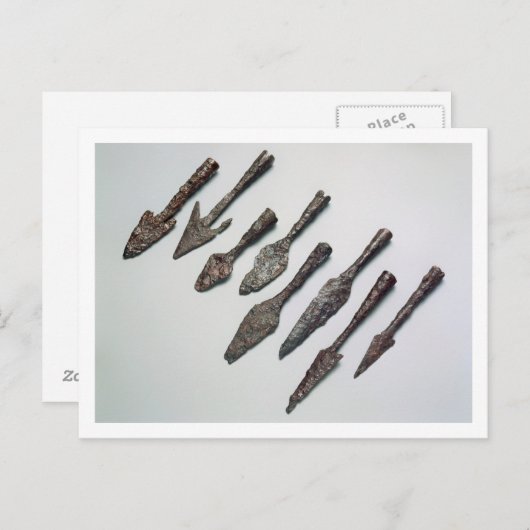 Pfeilspitzen, Eisenzeit (Eisen) Postkarte (Vorne/Hinten)