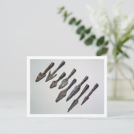 Pfeilspitzen, Eisenzeit (Eisen) Postkarte (Stehend Vorderseite)
