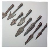 Pfeilspitzen, Eisenzeitalter (Eisen) Fliese (Vorderseite)