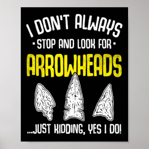 Pfeilspitzen Jagd Flint Sammeln von Flintknapping  Poster