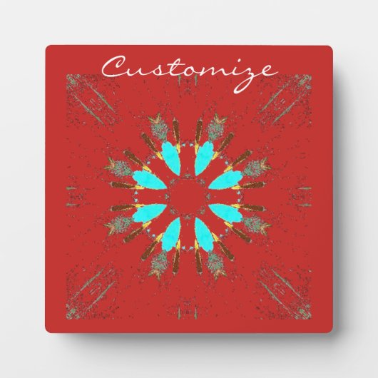 Pfeilspitzen Pow-wow Muster Thunder_Cove Fotoplatte (Vorderseite)