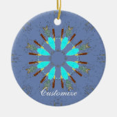 Pfeilspitzen Pow-wow Muster Thunder_Cove Keramik Ornament (Vorne)