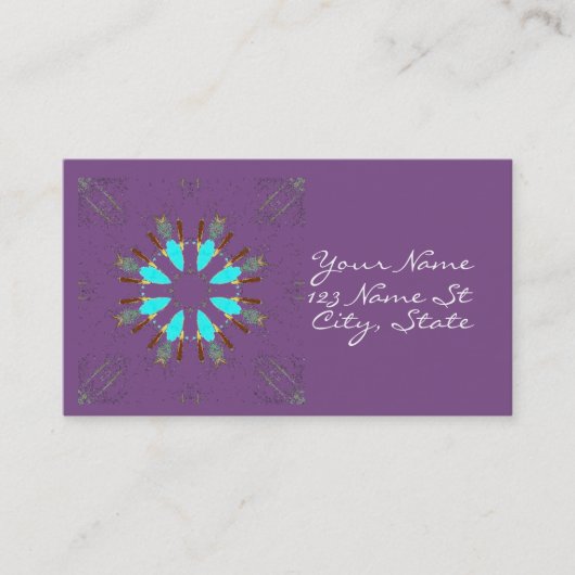 Pfeilspitzen Pow-wow Muster Thunder_Cove Visitenkarte (Vorderseite)