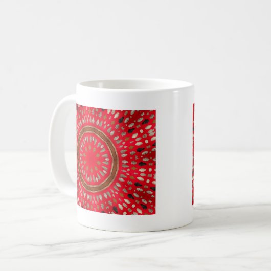 Pfeilspitzenmuster Kaffeetasse (Vorderseite Links)