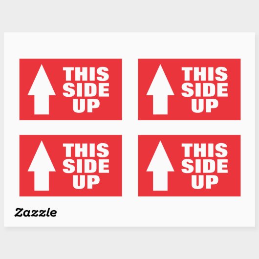 Pfeilsticker 'Diese Seite oben' für Umzug oder Ver Rechteckiger Aufkleber (Blatt)