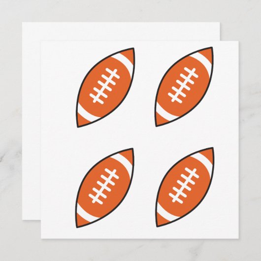 Pfeilwerfen der American Football Illustration Einladung (Vorne/Hinten)