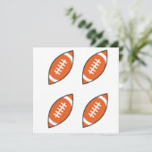 Pfeilwerfen der American Football Illustration Einladung (Stehend Vorderseite)