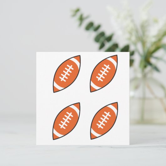 Pfeilwerfen der American Football Illustration Einladung (Stehend Vorderseite)