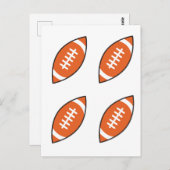 Pfeilwerfen der American Football Illustration Postkarte (Vorne/Hinten)