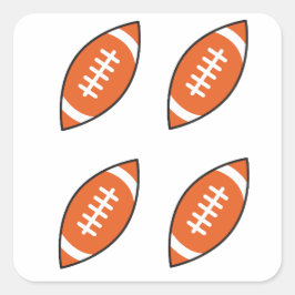 Pfeilwerfen der American Football Illustration Quadratischer Aufkleber