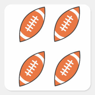 Pfeilwerfen der American Football Illustration Quadratischer Aufkleber
