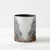 Pferd #01 - Kupfer und Tinte Tasse (Zentrum)