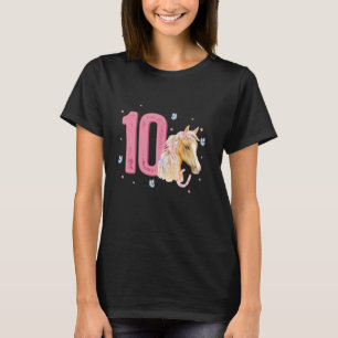 Pferd 10. Geburtstag Zehn Geb 10 Jahre alt Geburts T-Shirt