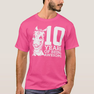 Pferd 10 Jahre Awesome Reiten 10. Geburtstag T-Shirt