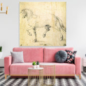Pferd, 1503 (Stift und Tinte auf Papier) Leinwanddruck (Insitu (Wohnzimmer))