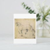 Pferd, 1503 (Stift und Tinte auf Papier) Postkarte (Stehend Vorderseite)