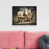 Pferd 1 Stretchierte Canvas Print Leinwanddruck (Insitu (Wohnzimmer))