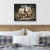 Pferd 1 Stretchierte Canvas Print Leinwanddruck (Insitu (Schlafzimmer))