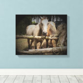 Pferd 1 Stretchierte Canvas Print Leinwanddruck (Insitu (Holzboden))
