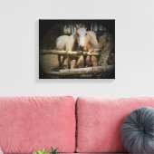 Pferd 1 Stretchierte Canvas Print Leinwanddruck (Insitu (Wohnzimmer))