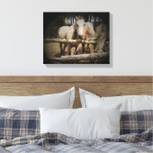 Pferd 1 Stretchierte Canvas Print Leinwanddruck (Insitu (Schlafzimmer))