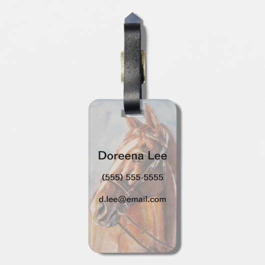 Pferd 2 gepäckanhänger (Rückseite vertikal)