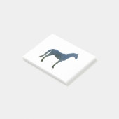 Pferd - 2 - Grün Blau Post-it Klebezettel (angewinkelt)