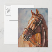 Pferd 2 postkarte (Vorne/Hinten)