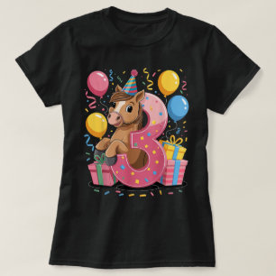 Pferd 3. Geburtstag Junge Mädchen 3 Jahre alt drit T-Shirt