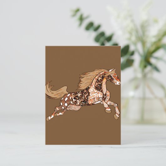 Pferd 3 postkarte (Stehend Vorderseite)