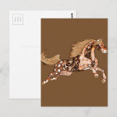 Pferd 3 postkarte (Vorne/Hinten)