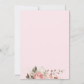 Pferd 4. Geburtstag Rosa Blume satteln Einladung (Rückseite)