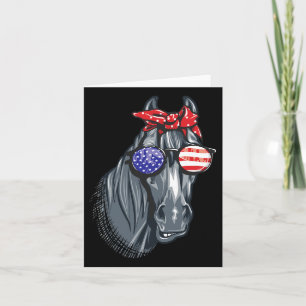 Pferd 4. Juli Shirt Frauen Pferd Grafik amerikanis Karte