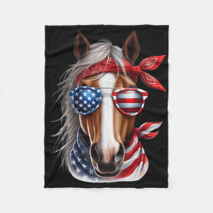Pferd 4. Juli-Shirt Männer Jungen Pferd Amerikanis Fleecedecke