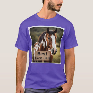 Pferd 5 Farbe Beste Pferdepapa Geschenk T-Shirt
