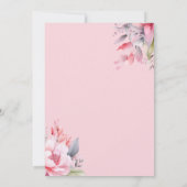 Pferd 8. Geburtstag Pink Blütenmädchen Sattel Up Einladung (Rückseite)