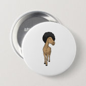 Pferd Afro Button (Vorne & Hinten)