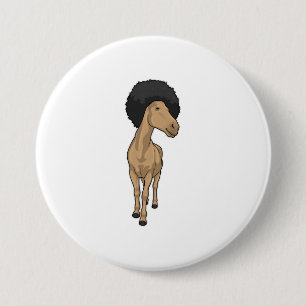 Pferd Afro Button