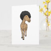 Pferd Afro Karte (Gelbe Blume)
