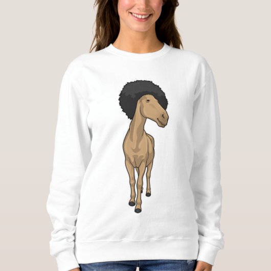 Pferd Afro Sweatshirt (Vorderseite)