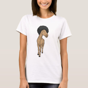 Pferd Afro T-Shirt