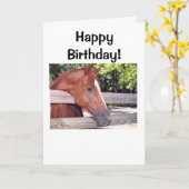 Pferd, alles Gute zum Geburtstag! Karte (Gelbe Blume)