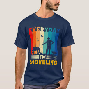 Pferd Alltag im Shoveling Reiter jockey lov T-Shirt